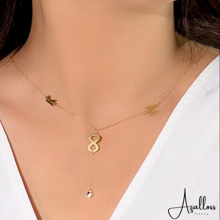 Collier infini perle en Or 18K